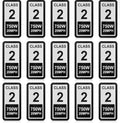 15 pc class 2 sticker