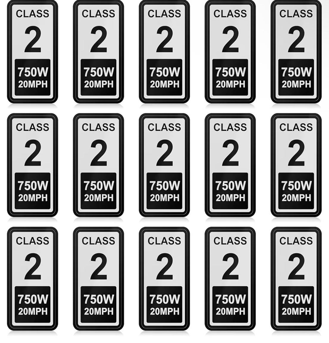 15 pc class 2 sticker