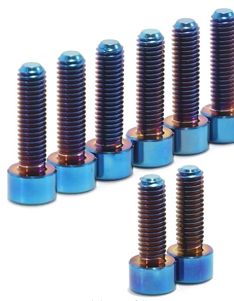 titanium bolts for triple clamps